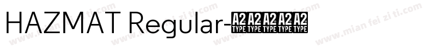HAZMAT Regular字体转换